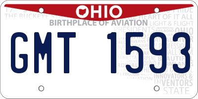 OH license plate GMT1593