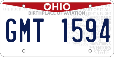 OH license plate GMT1594