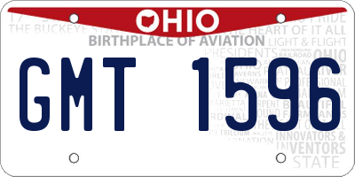 OH license plate GMT1596