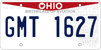 OH license plate GMT1627