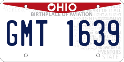 OH license plate GMT1639