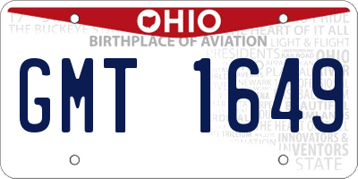OH license plate GMT1649