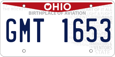 OH license plate GMT1653