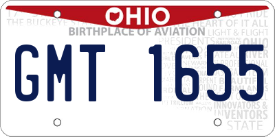 OH license plate GMT1655
