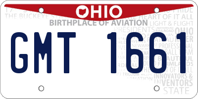 OH license plate GMT1661