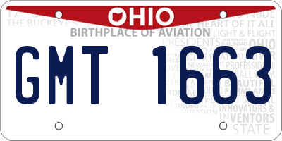OH license plate GMT1663