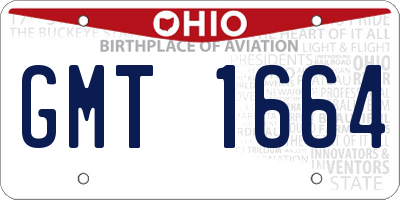 OH license plate GMT1664