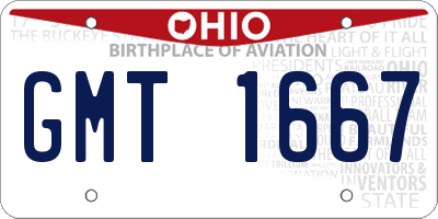 OH license plate GMT1667