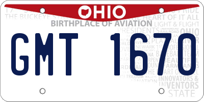 OH license plate GMT1670