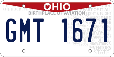 OH license plate GMT1671