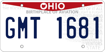 OH license plate GMT1681