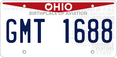 OH license plate GMT1688