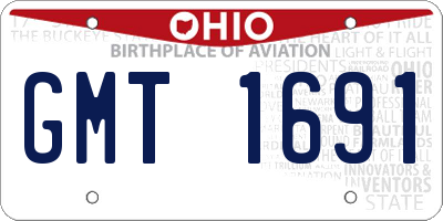 OH license plate GMT1691