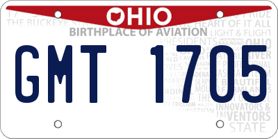 OH license plate GMT1705