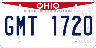 OH license plate GMT1720