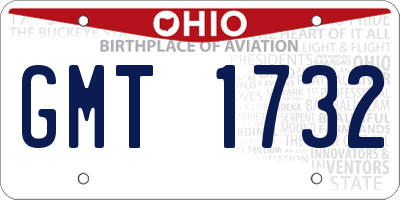 OH license plate GMT1732