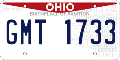 OH license plate GMT1733
