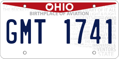 OH license plate GMT1741