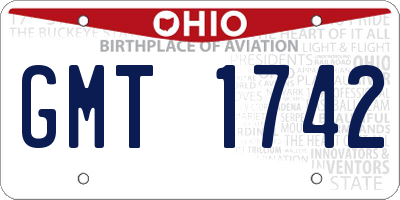 OH license plate GMT1742