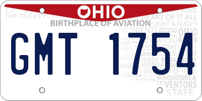 OH license plate GMT1754