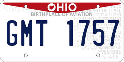 OH license plate GMT1757