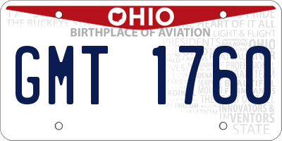 OH license plate GMT1760