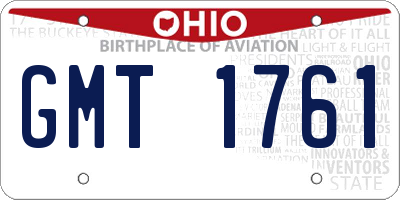 OH license plate GMT1761
