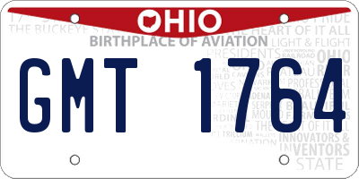 OH license plate GMT1764