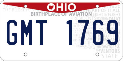 OH license plate GMT1769