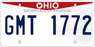 OH license plate GMT1772