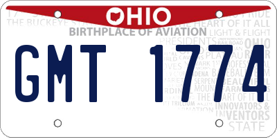 OH license plate GMT1774