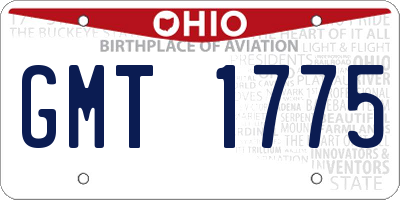 OH license plate GMT1775