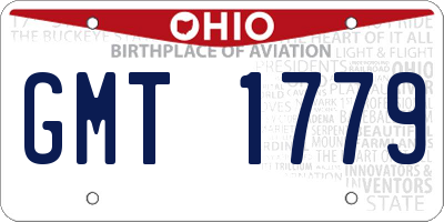 OH license plate GMT1779