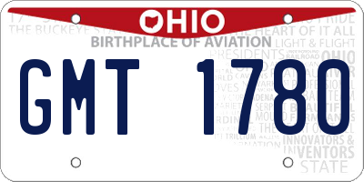 OH license plate GMT1780