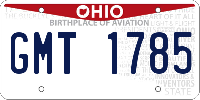 OH license plate GMT1785