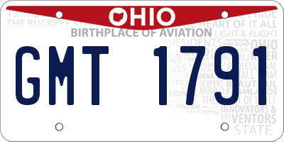 OH license plate GMT1791