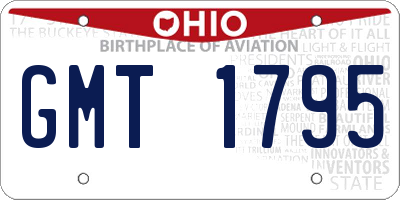 OH license plate GMT1795