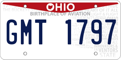 OH license plate GMT1797