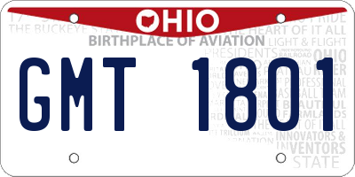 OH license plate GMT1801