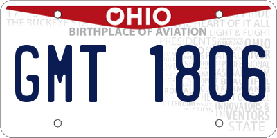 OH license plate GMT1806