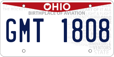 OH license plate GMT1808