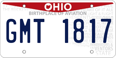 OH license plate GMT1817