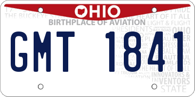 OH license plate GMT1841