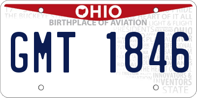 OH license plate GMT1846