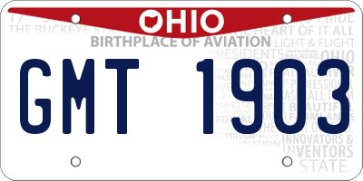 OH license plate GMT1903