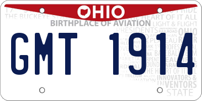 OH license plate GMT1914