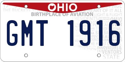 OH license plate GMT1916