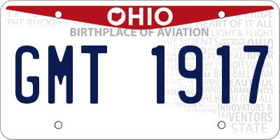 OH license plate GMT1917