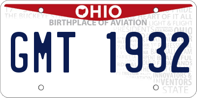 OH license plate GMT1932