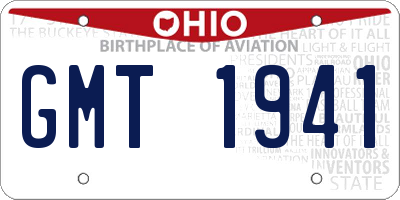 OH license plate GMT1941